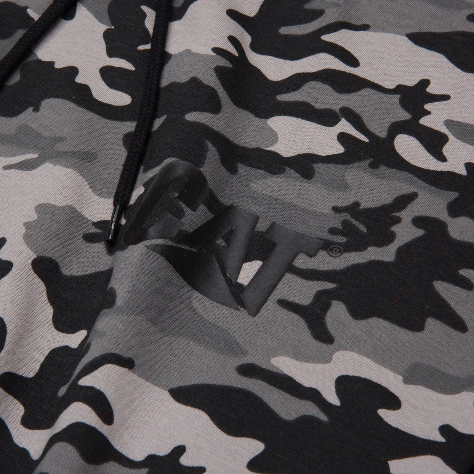 Caterpillar Men's Hooded Long Sleeve Tee in Stone Camo