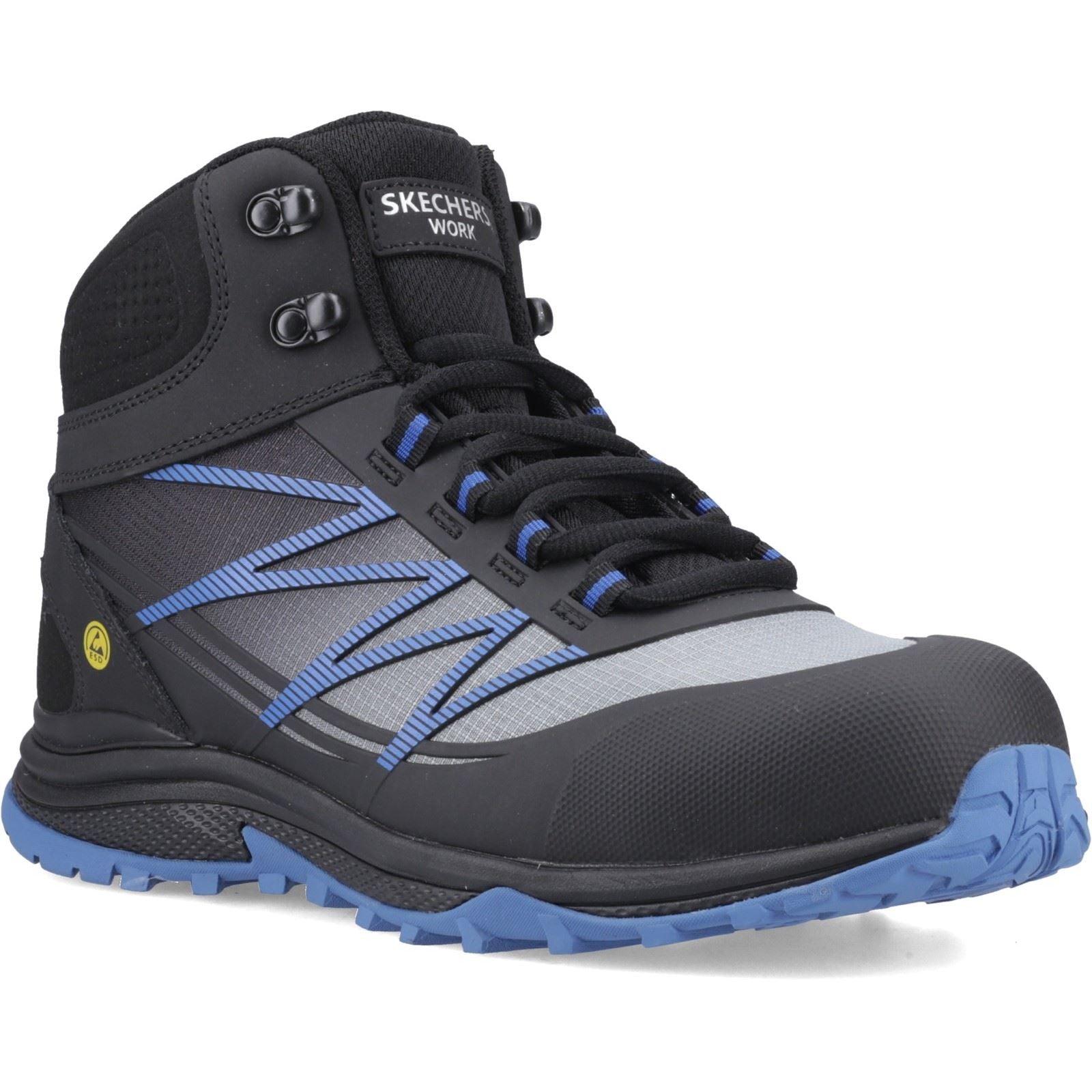Skechers Workwear Puxal Firmle Leather Men's Black/Blue Safety Boots