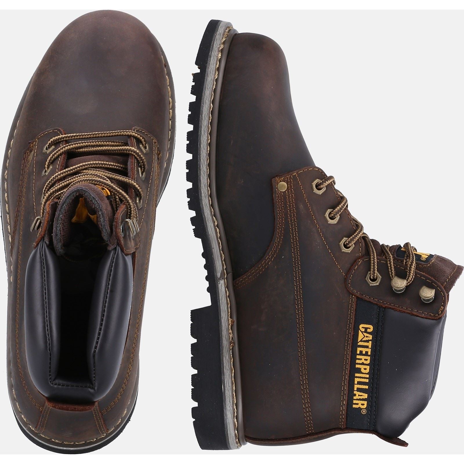 Caterpillar Men's Powerplant S3 GYW Safety Boot in Brown