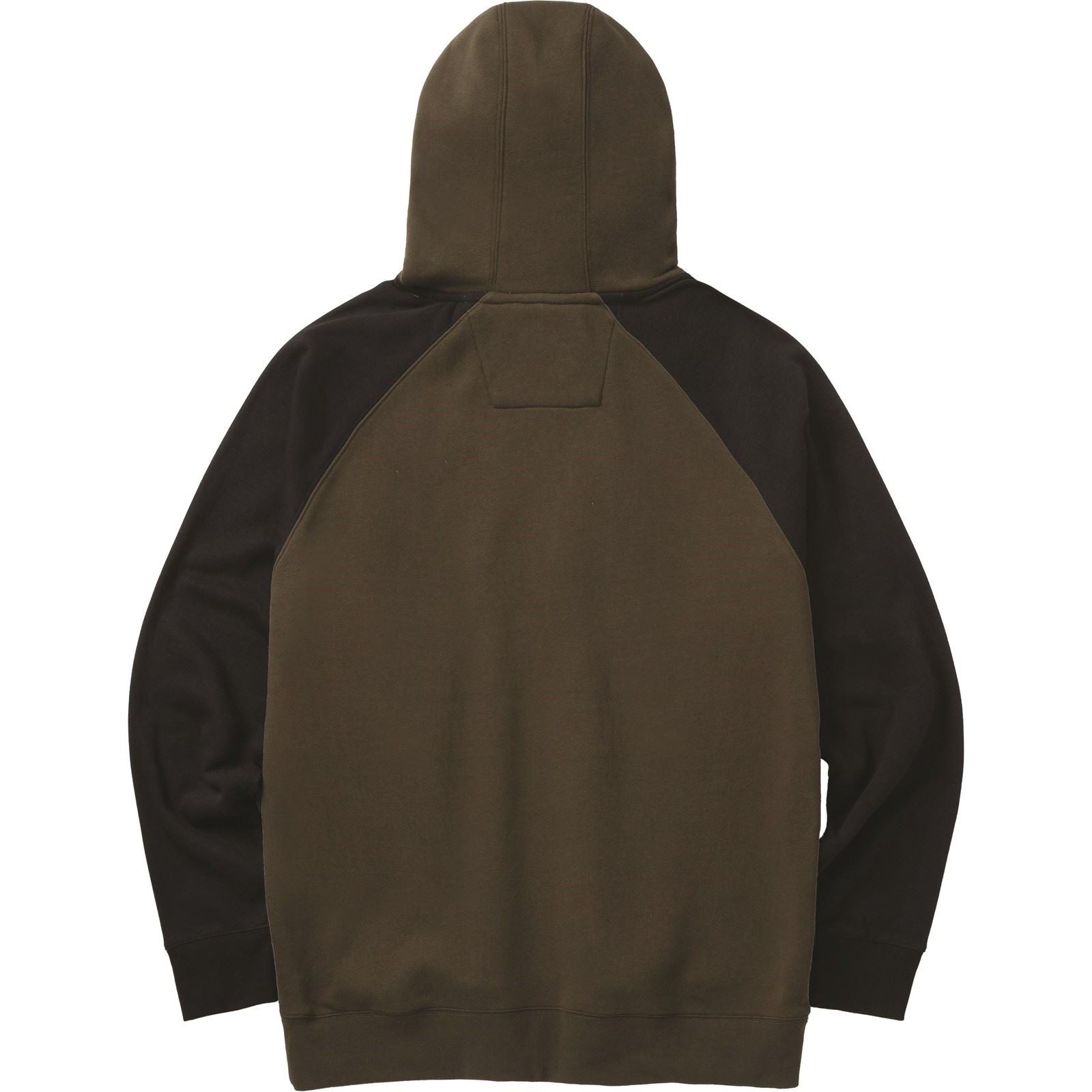 Caterpillar Men's Raglan Hooded Sweatshirt in Army Moss/Black