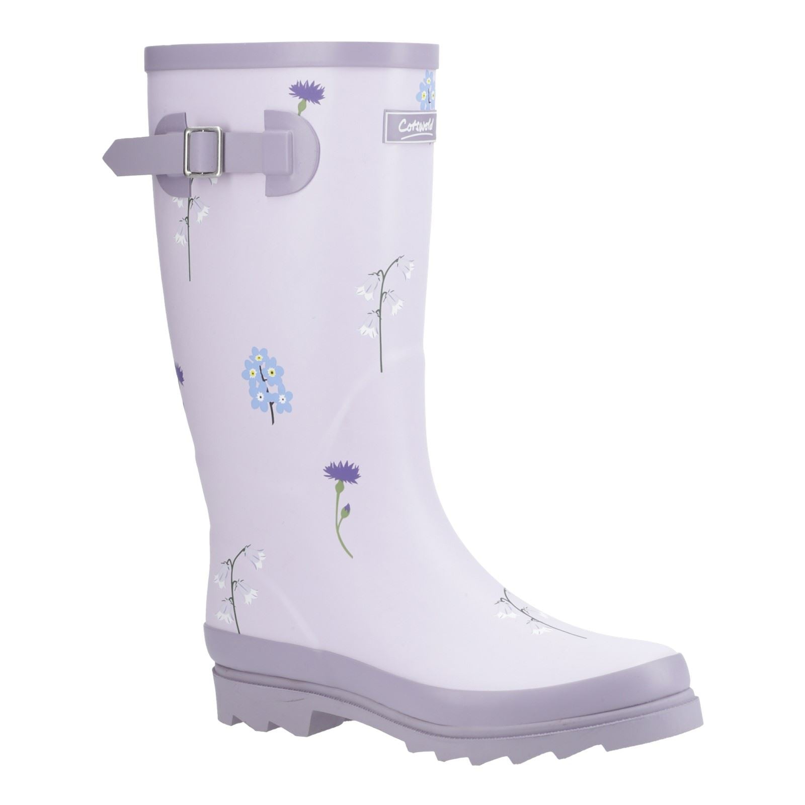 Cotswold Wildflower Tall Rubber Women's Lilac Wellington Boots
