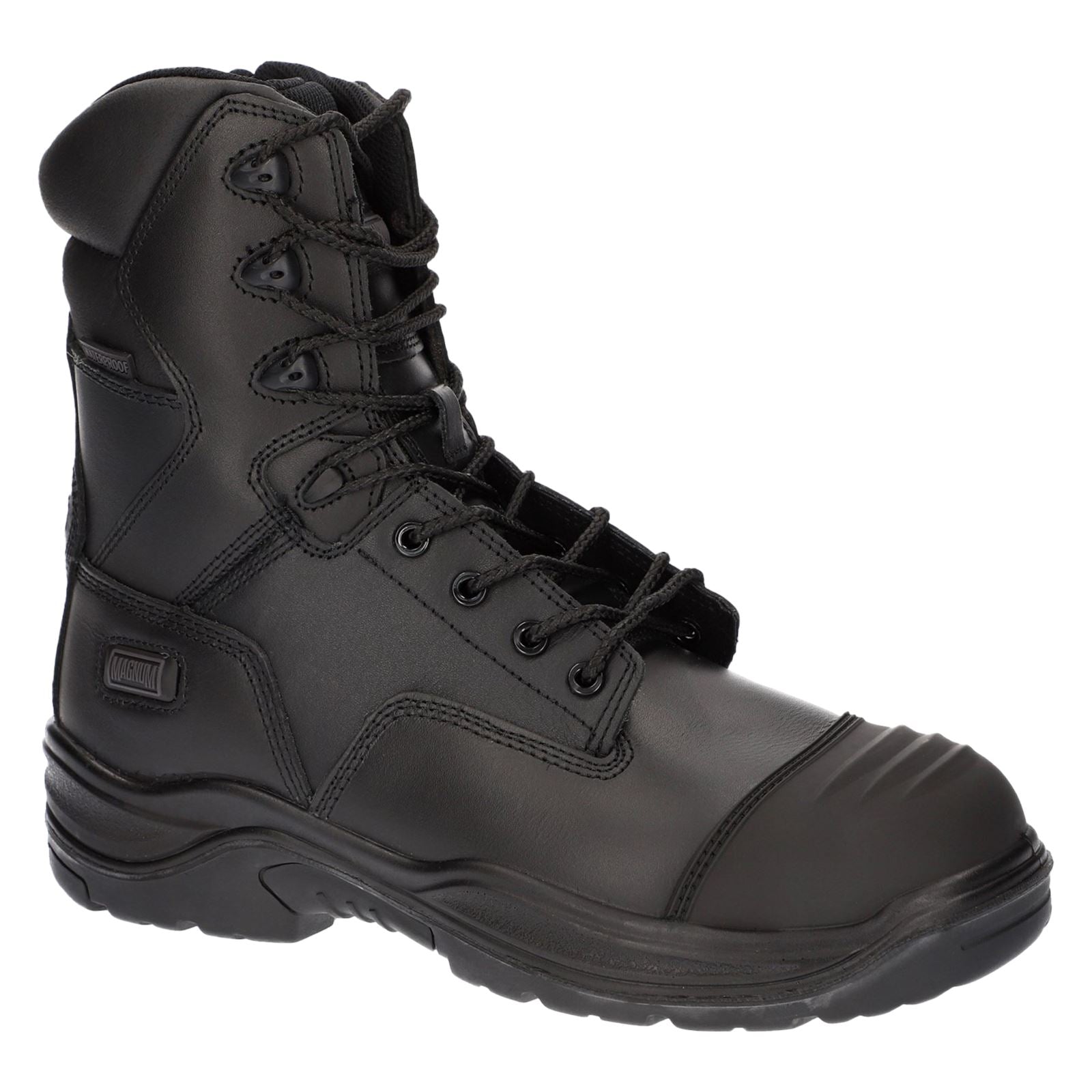 Magnum Men's Rigmaster 8.0 Side-Zip CT CP WP Uniform Safety Boot in Black