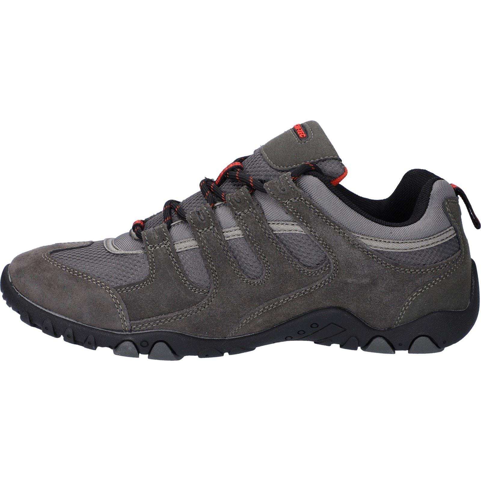 Hi-Tec Quadra II Suede Men's Charcoal/Zingy Red Hiking Boots