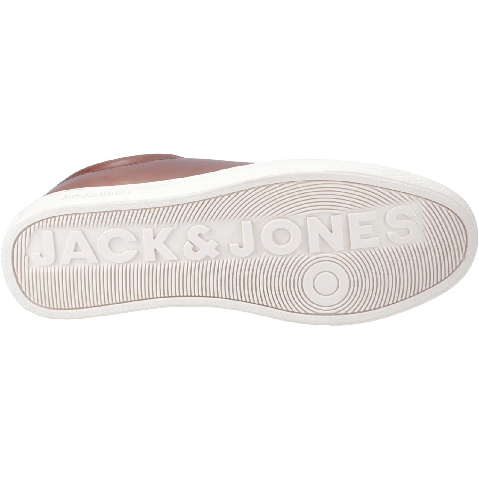 Jack & Jones Men's Galaxy Leather Trainer in Cognac