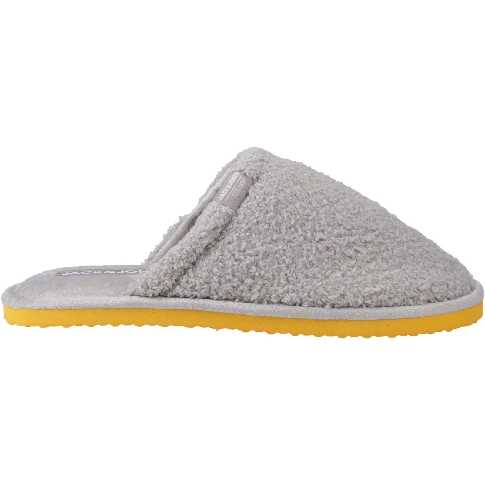 Jack & Jones Men's Harry Fluff Slipper in Frost Grey