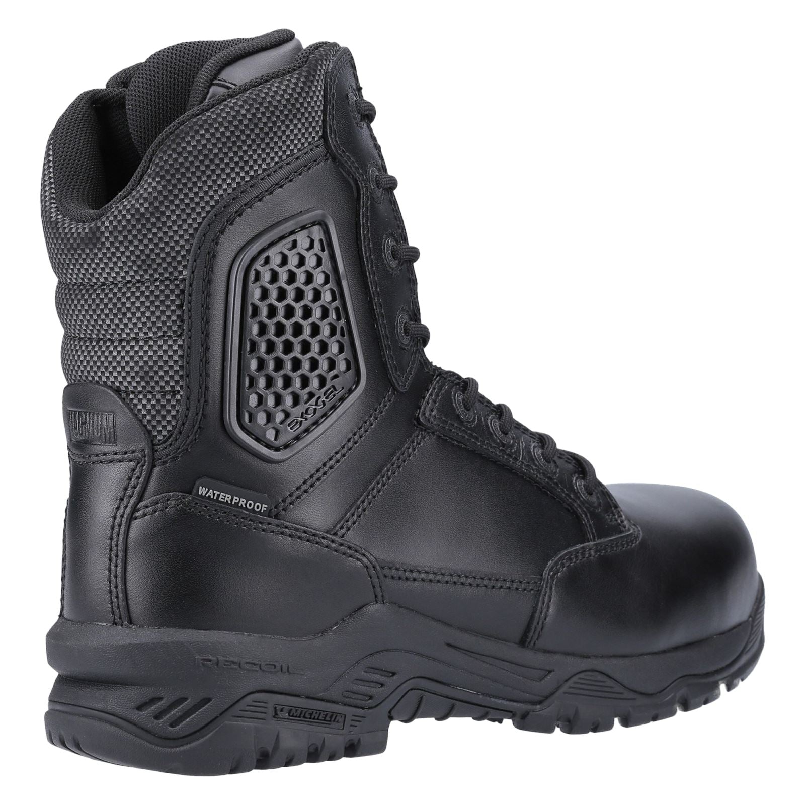Magnum Strike Force 8.0 Side-Zip CT CP WP Uniform Safety Boot in Black