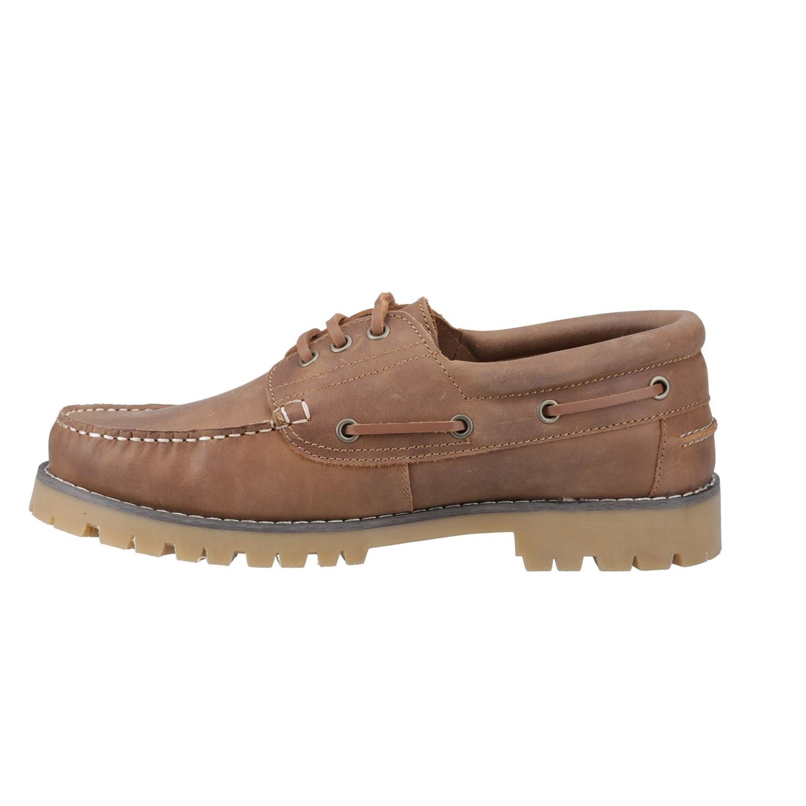 Cotswold Inglecote Leather Men's Camel Boat Shoes