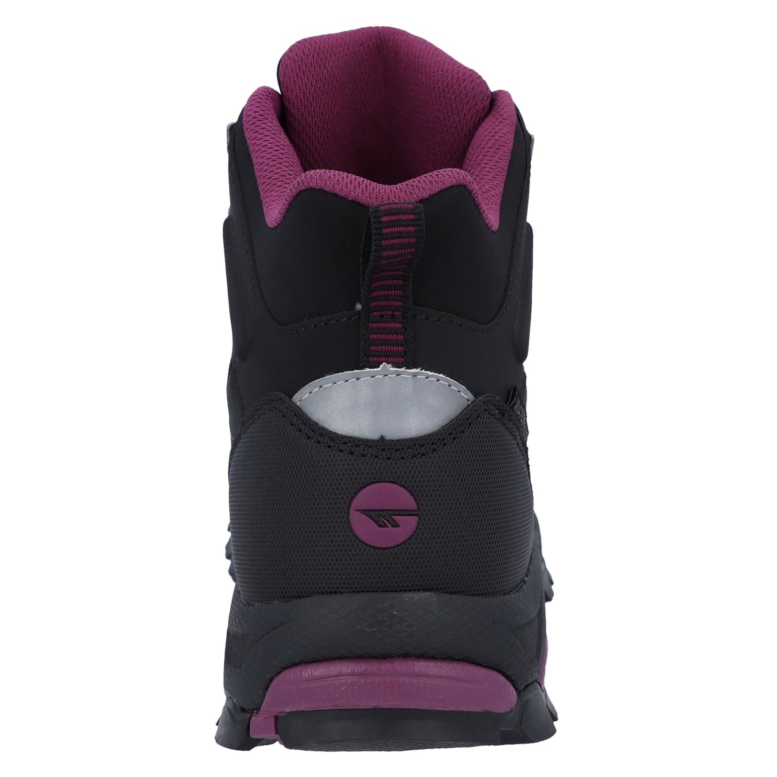 Hi-Tec Jackdaw Mid WP Polyester Women's Black/Burgundy Hiking Boots