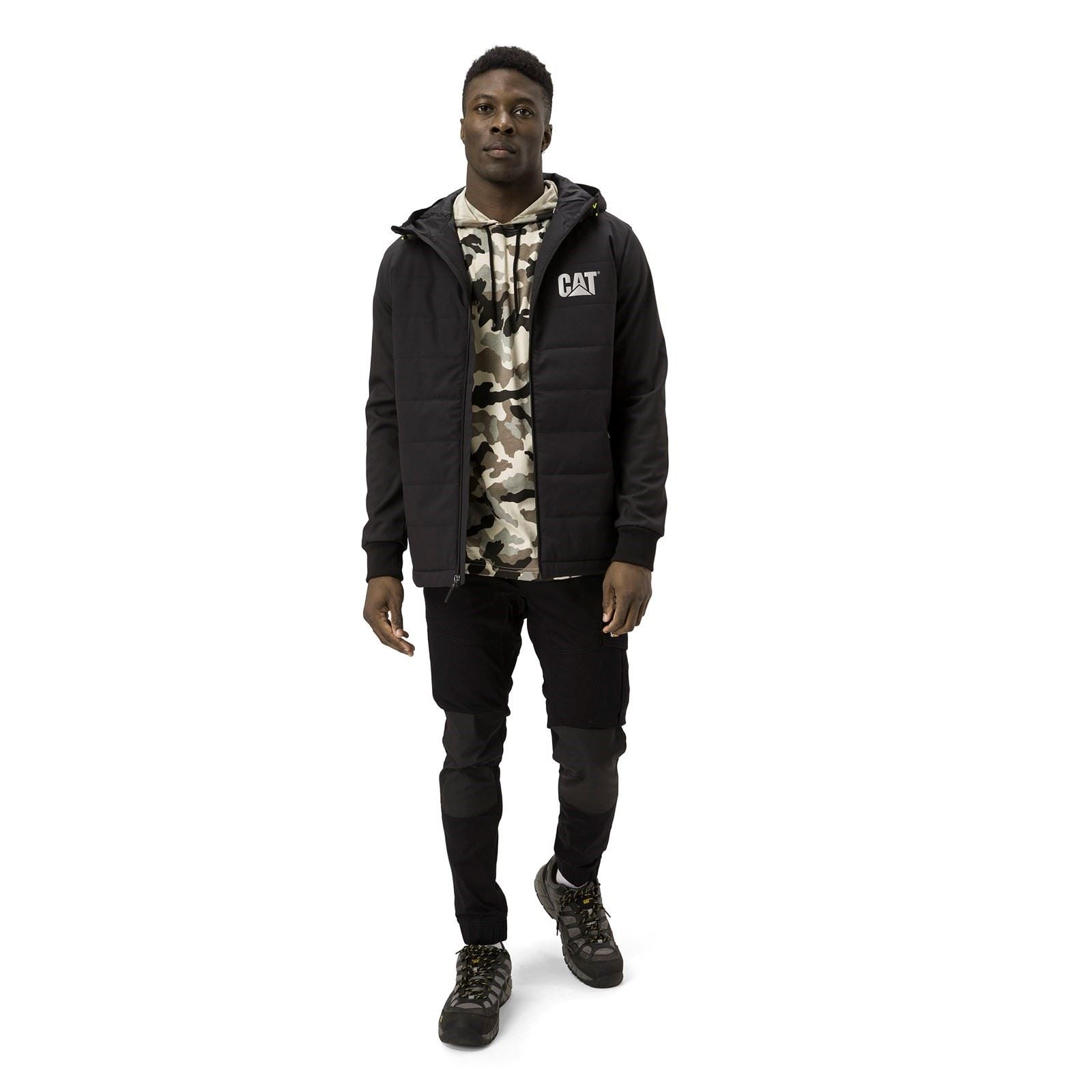 Caterpillar Men's Tech Hybrid Jacket in Black