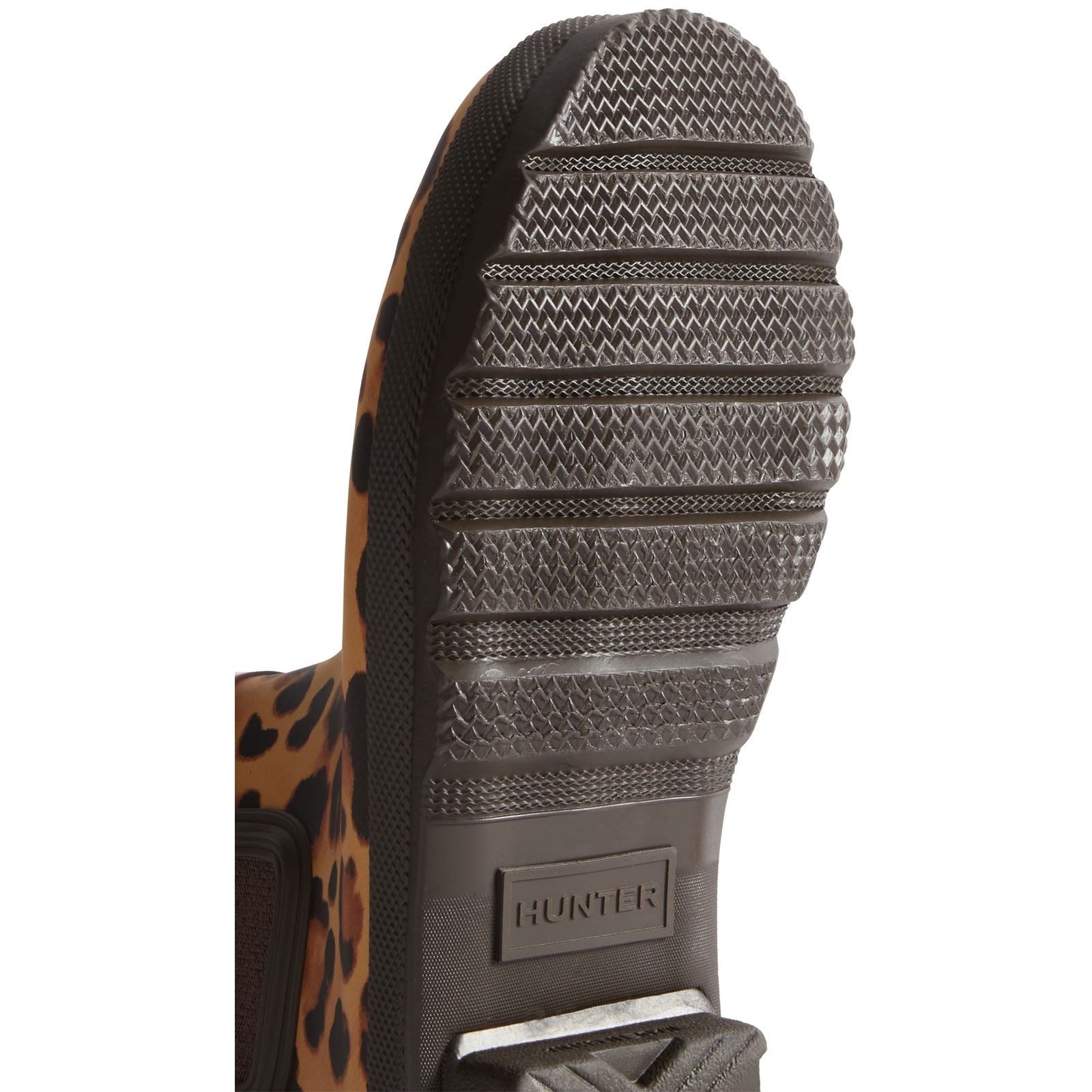 Hunter(GARD) (99020603) (5063447431009a) (44271-82993) BROWN ORIGINAL CHELSEA LEOPARD PRINT BOOT BROWN size 4