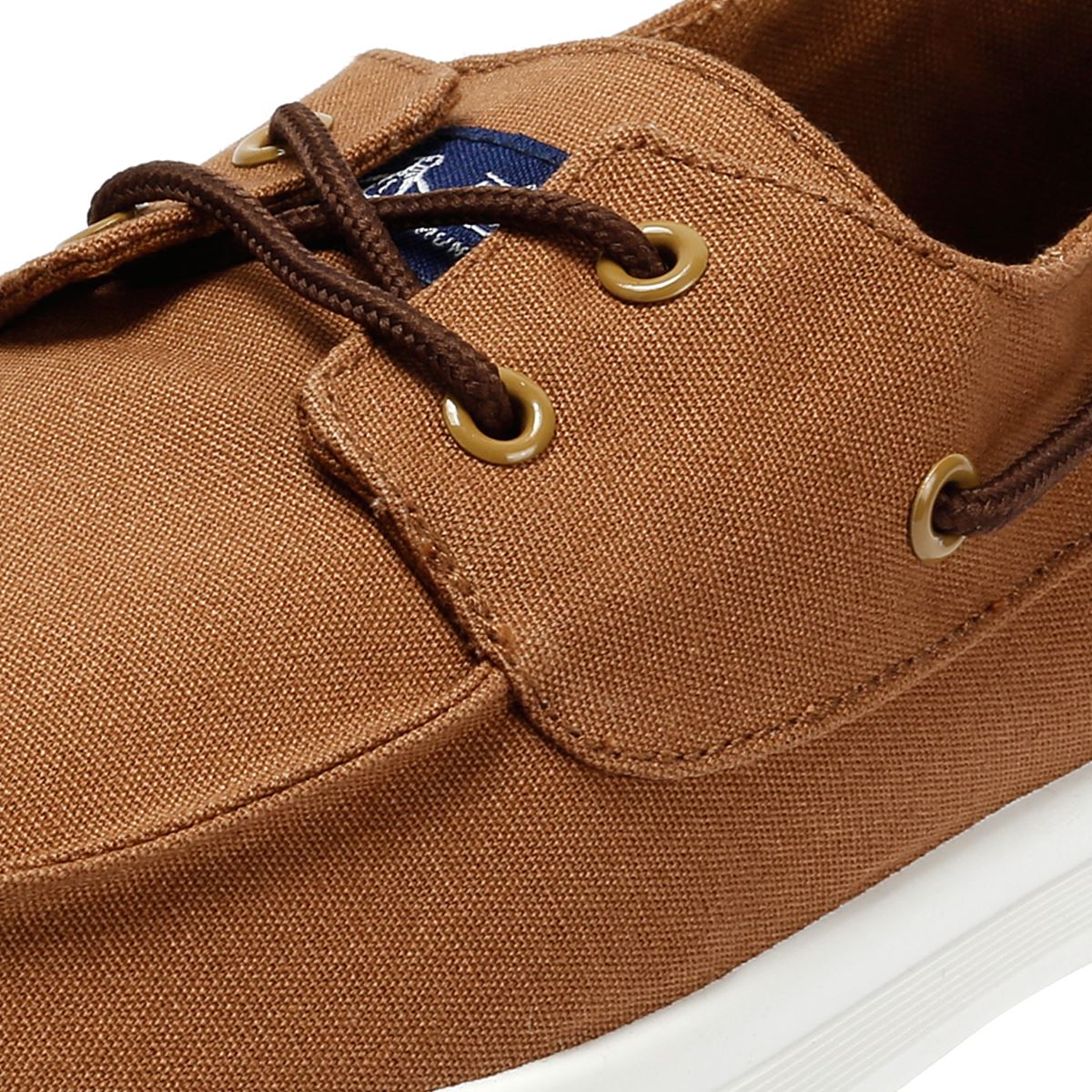Penguin Sailor Canvas Men's Tan Lace-Up Shoes