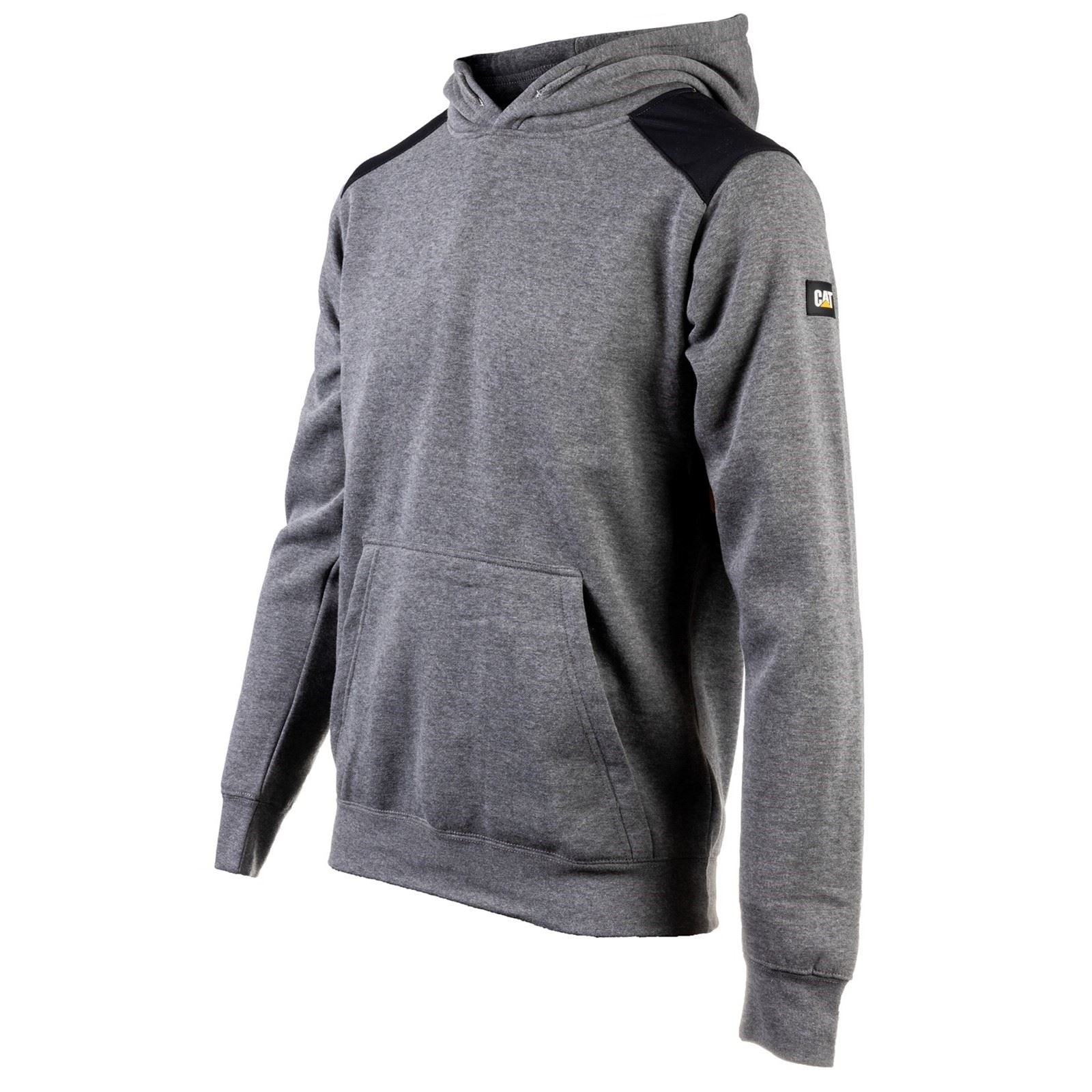 Caterpillar Men's Essentials Hooded Sweatshirt in Dark Heather Grey