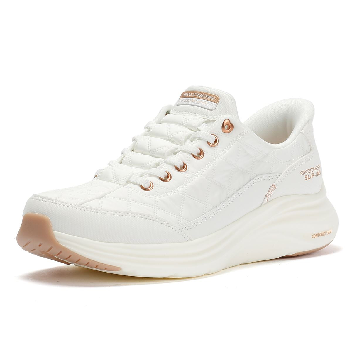 Skechers Slip-Ins Contour Foam Cozy Fit Women's White Trainers