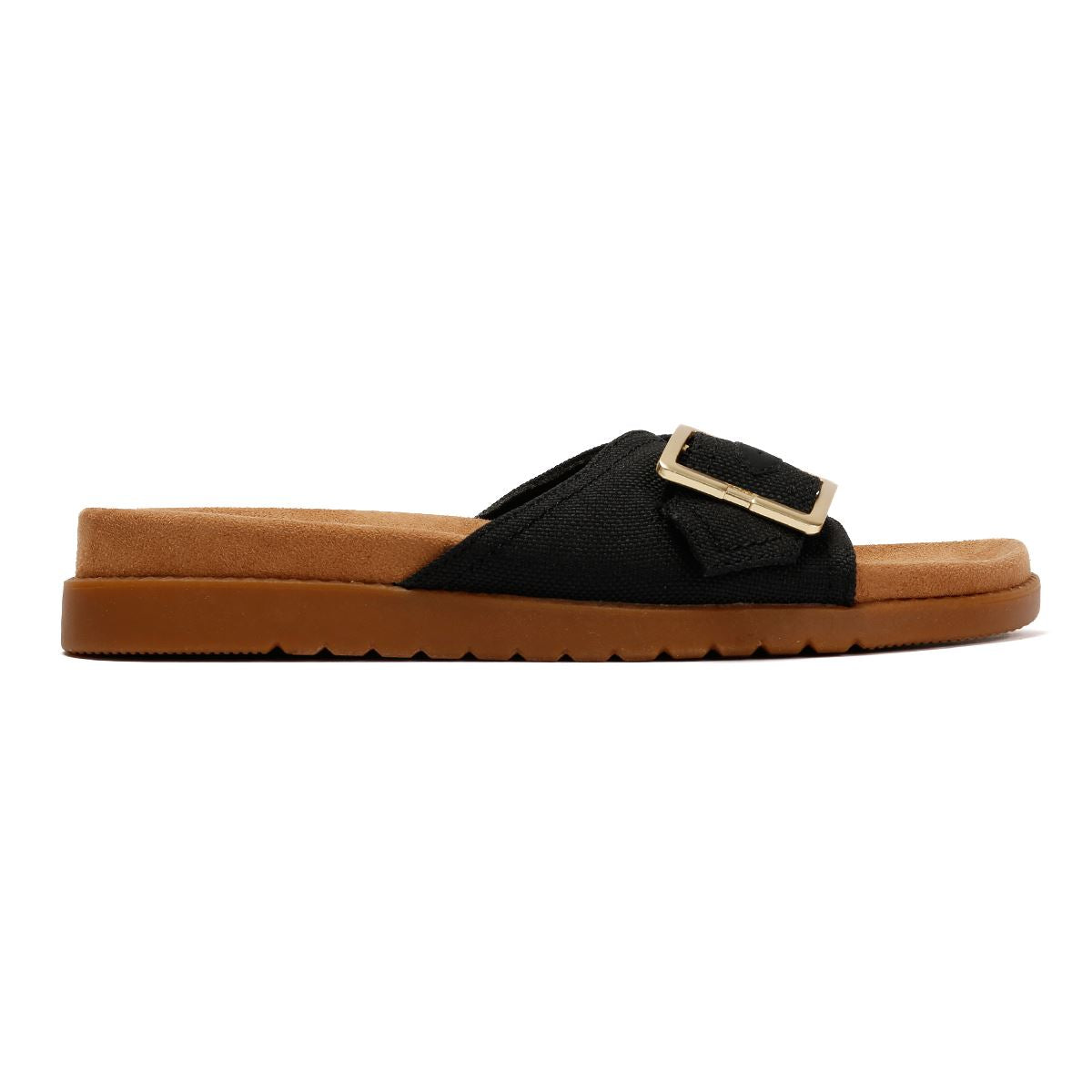TOMS Marin Slide Canvas Women's Black Sandals