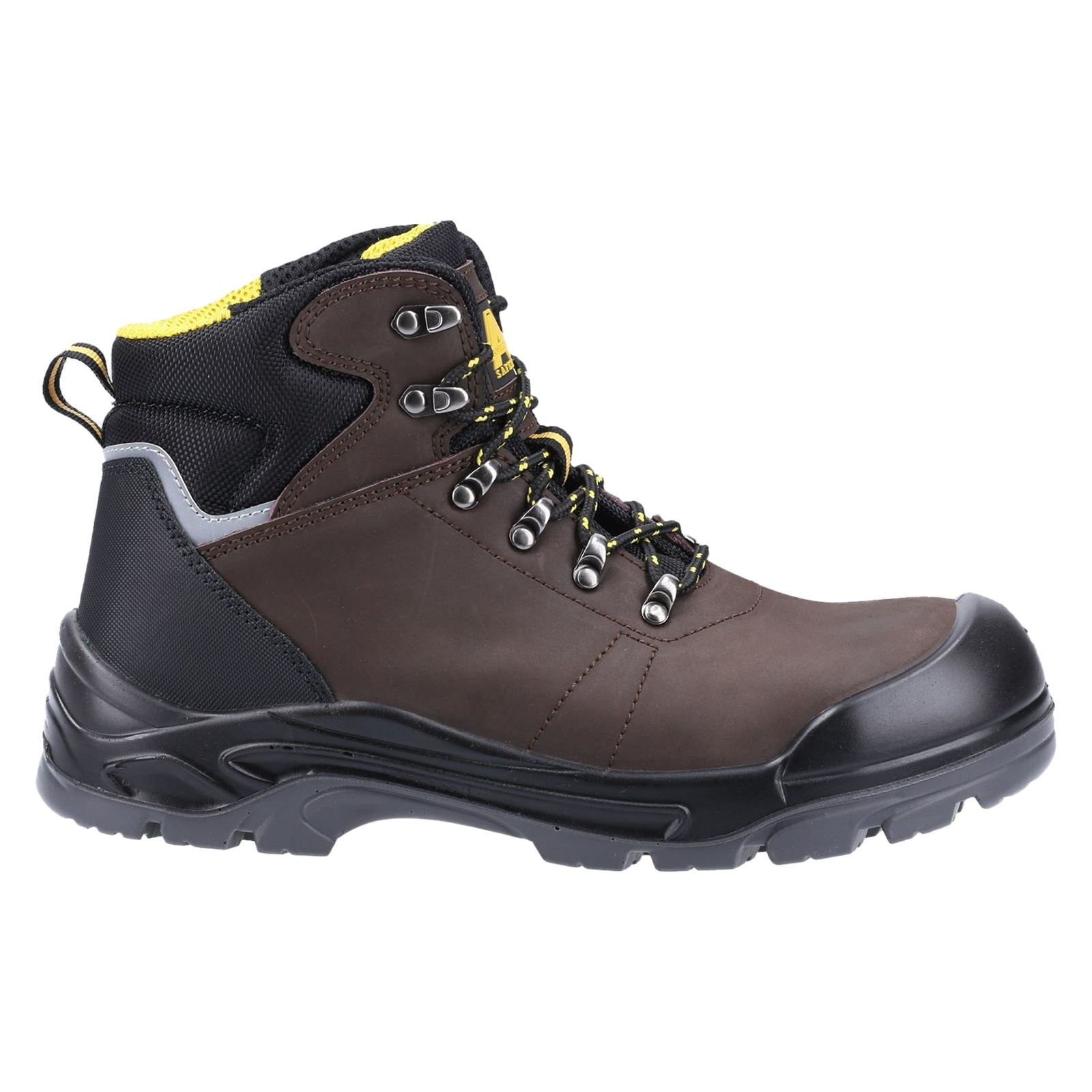 Amblers Safety Men's AS203 Laymore Water Resistant Leather Safety Boot in Brown