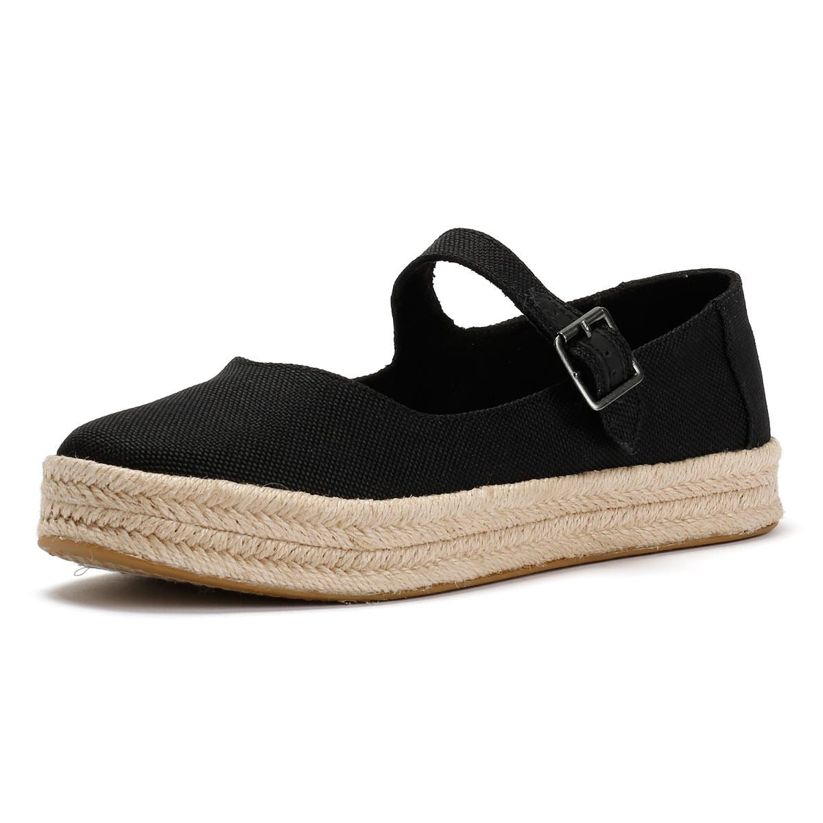 TOMS Carolina Mary Jane Textile Women's Black Espadrilles