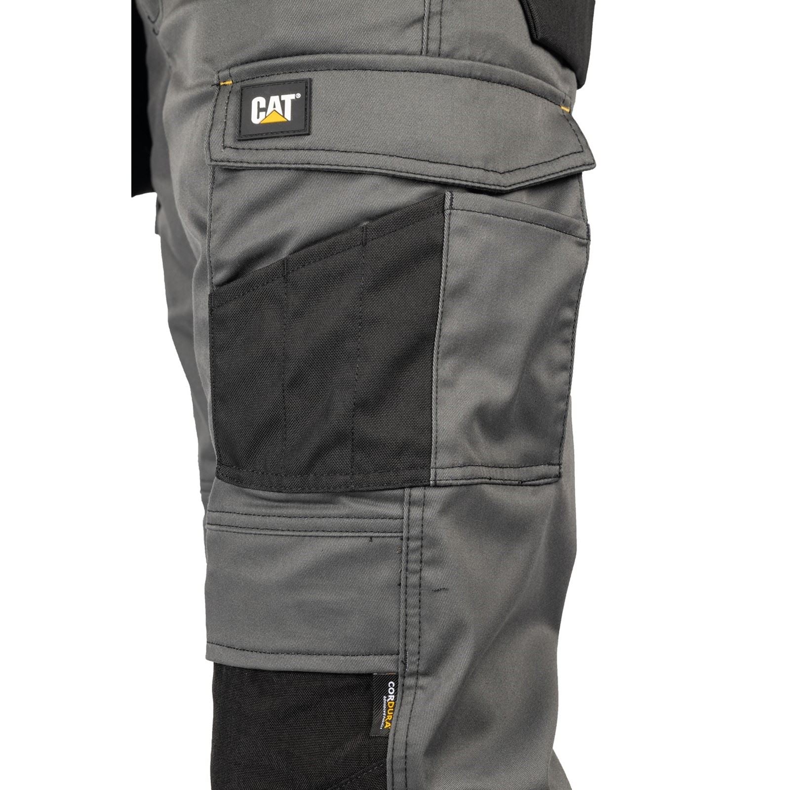 Caterpillar Essential Knee Pocket Stretch Holster Polyester Men's Grey Outdoor Trousers