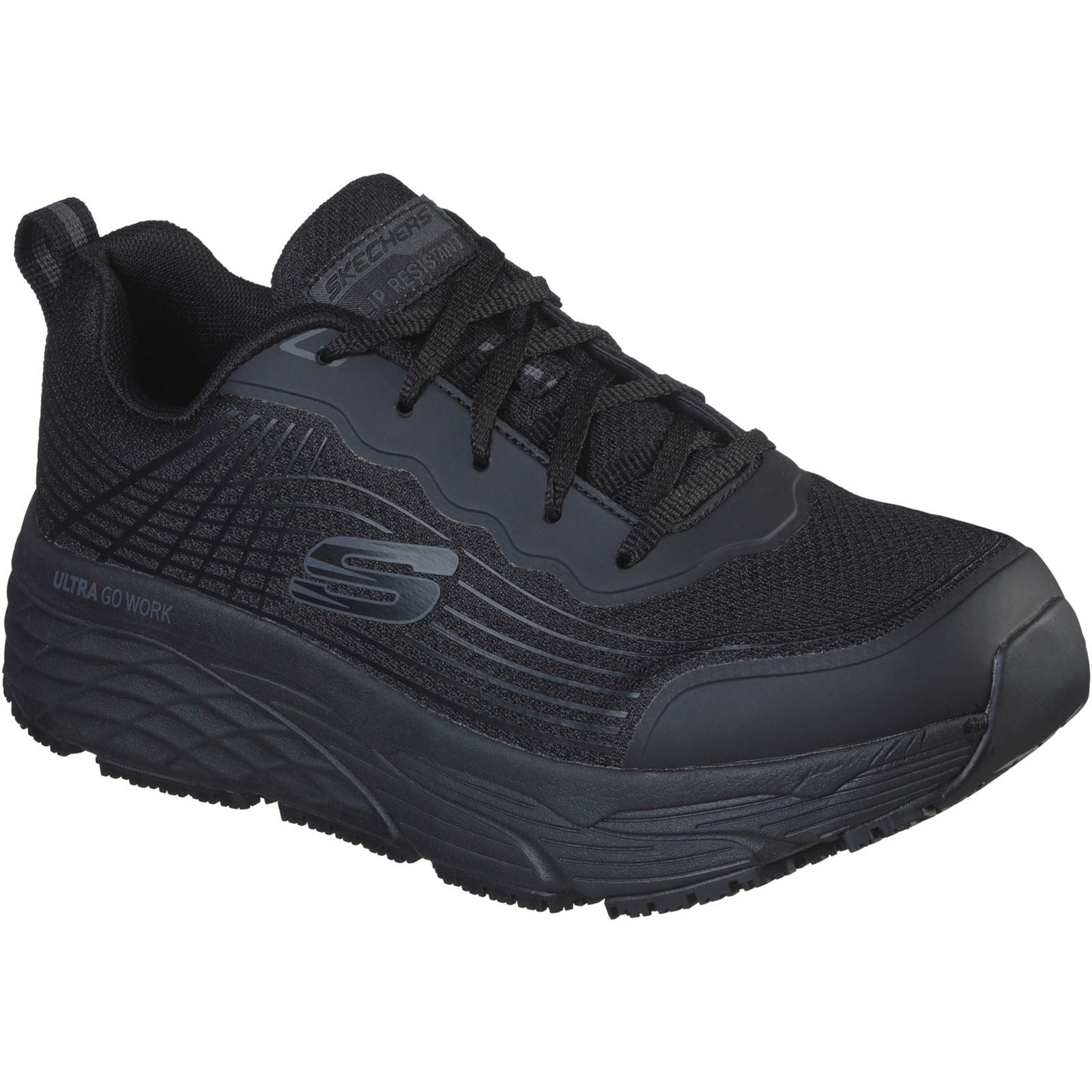 Skechers Workwear Relaxed Fit Textile Men's Black Safety Trainers