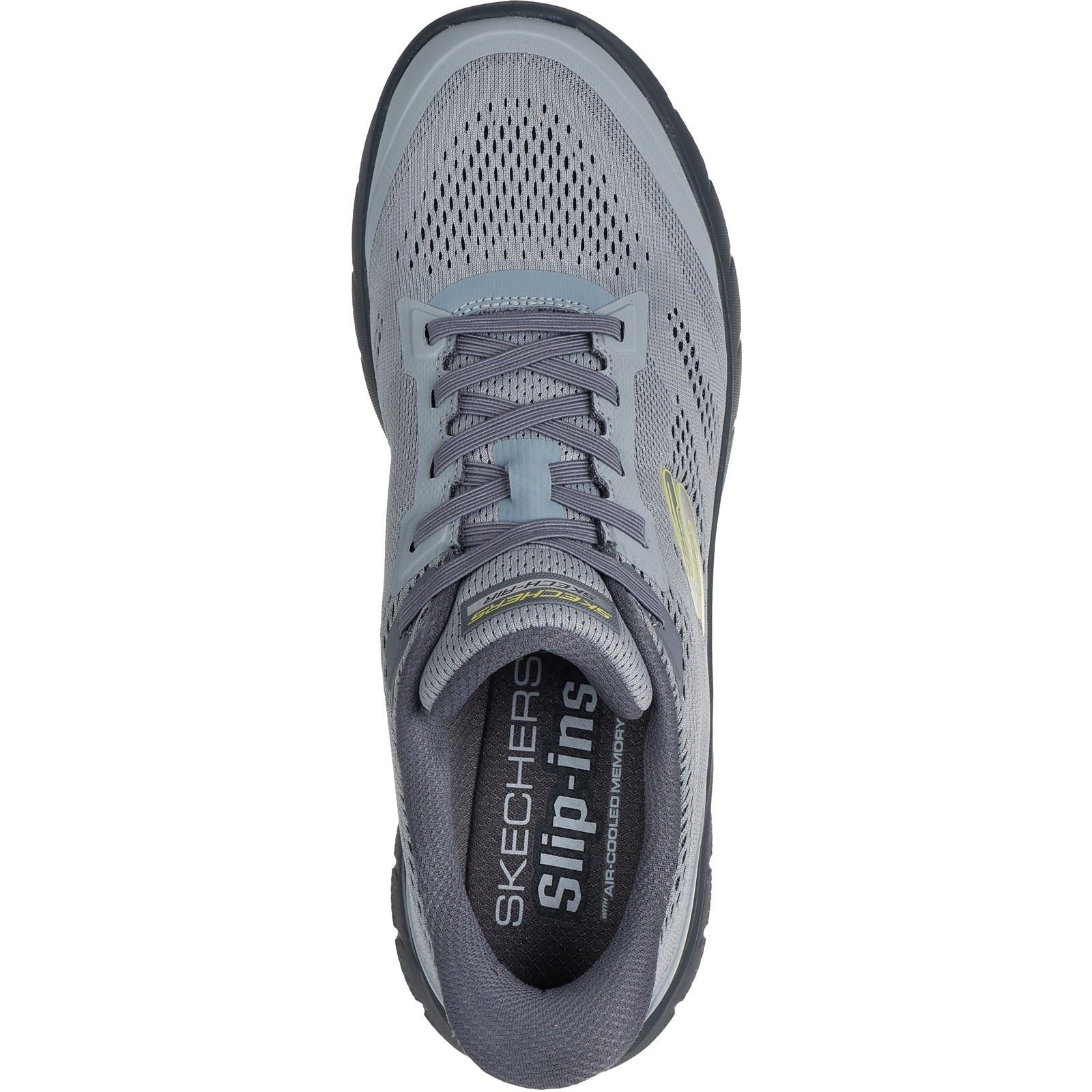 Skechers Skech-Air Summits Textile Men's Charcoal/Lime Trainers