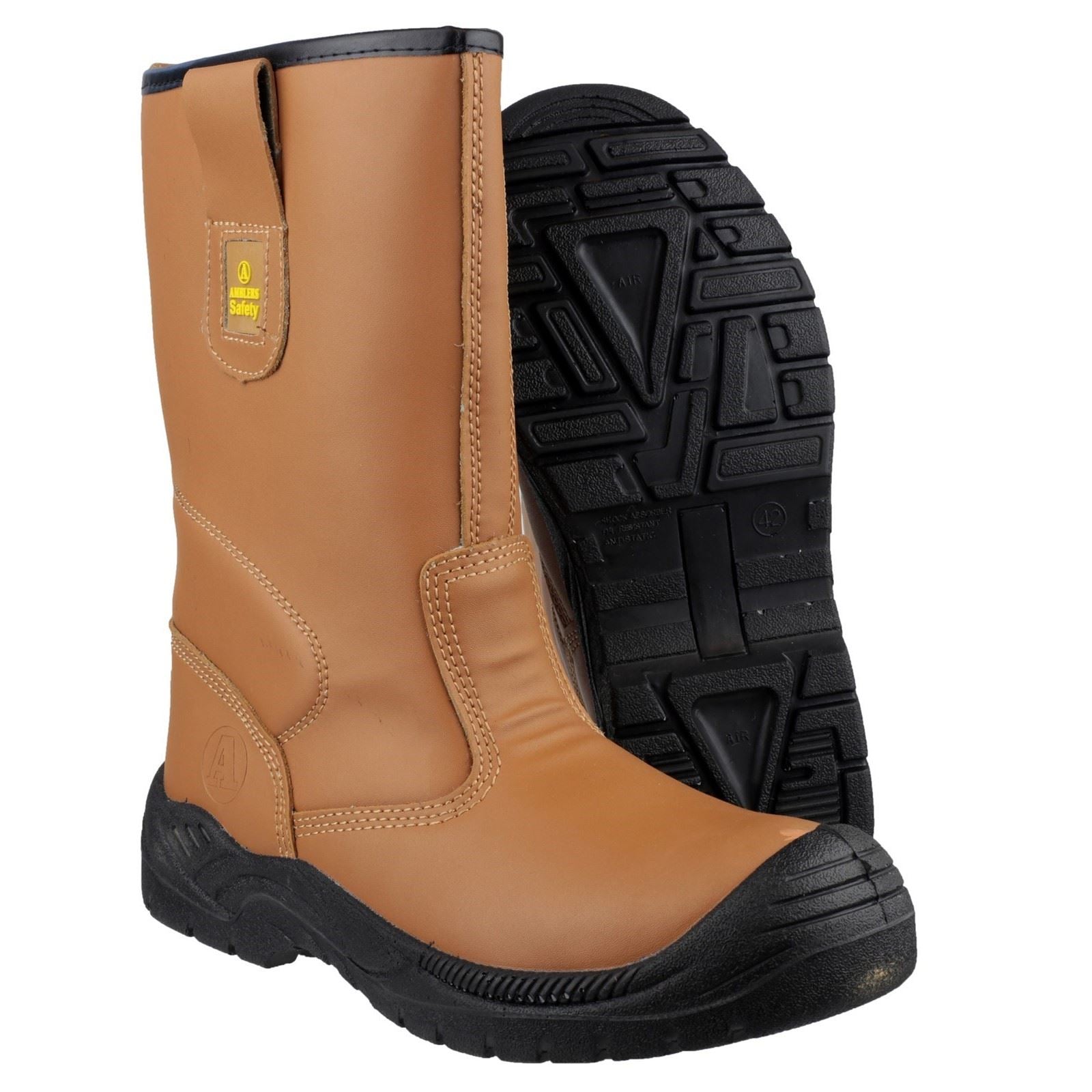 Amblers Safety FS142 Water Resistant Pull On Safety Rigger Boot in Tan