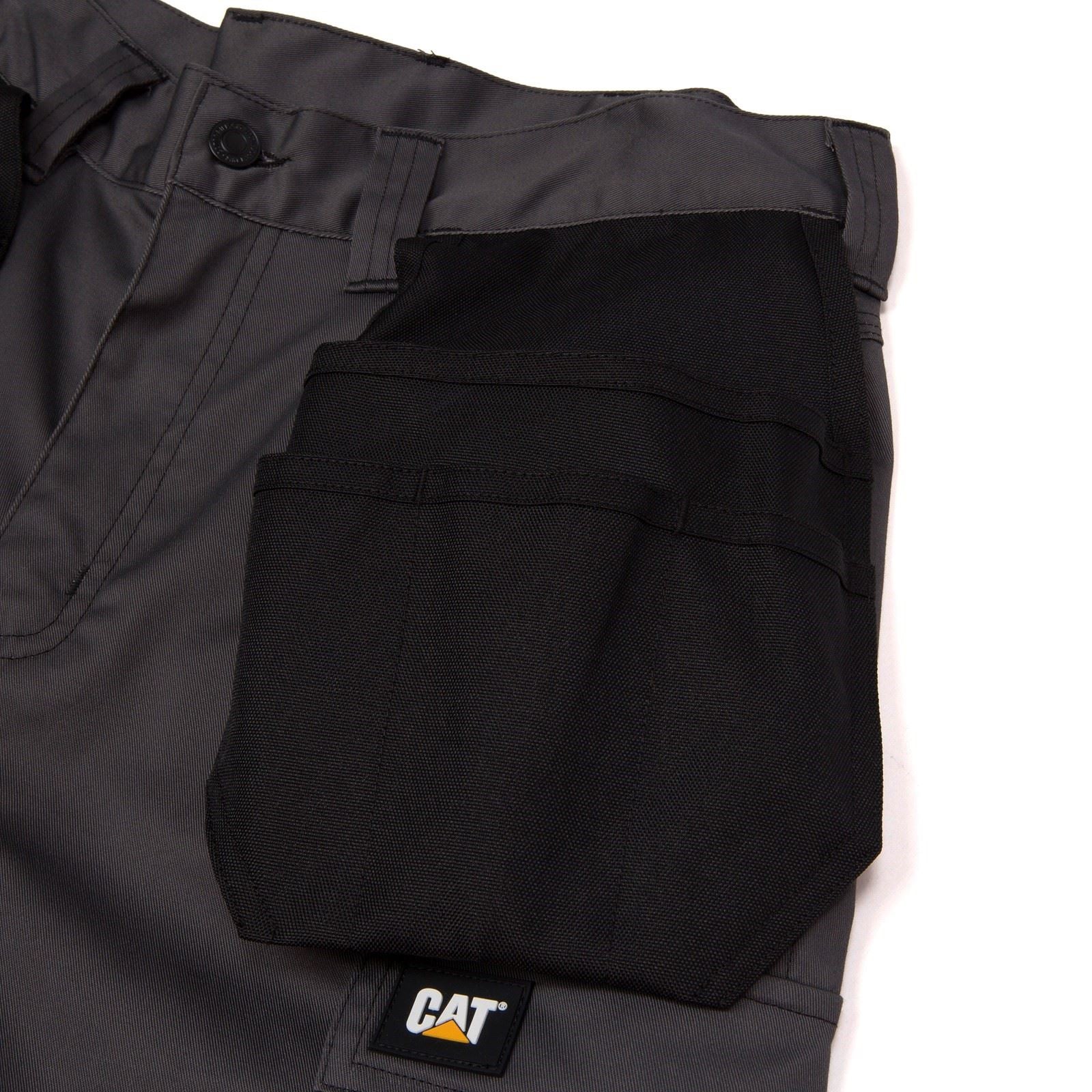 Caterpillar Essential Knee Pocket Stretch Holster Polyester Men's Grey Outdoor Trousers