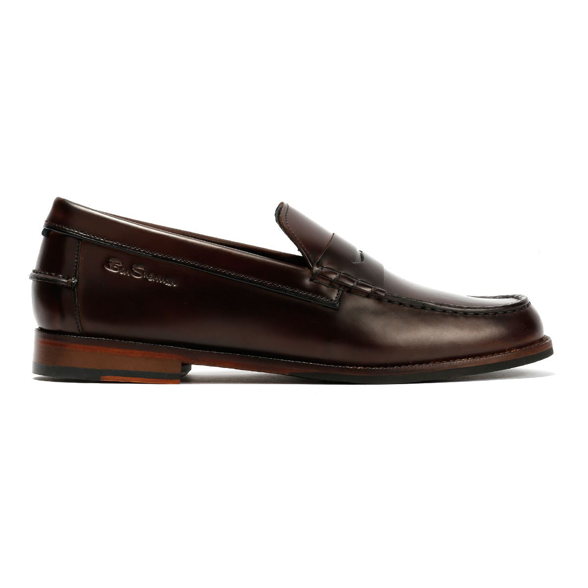Ben Sherman Sid Brush Off Leather Men's Brown Penny Loafers