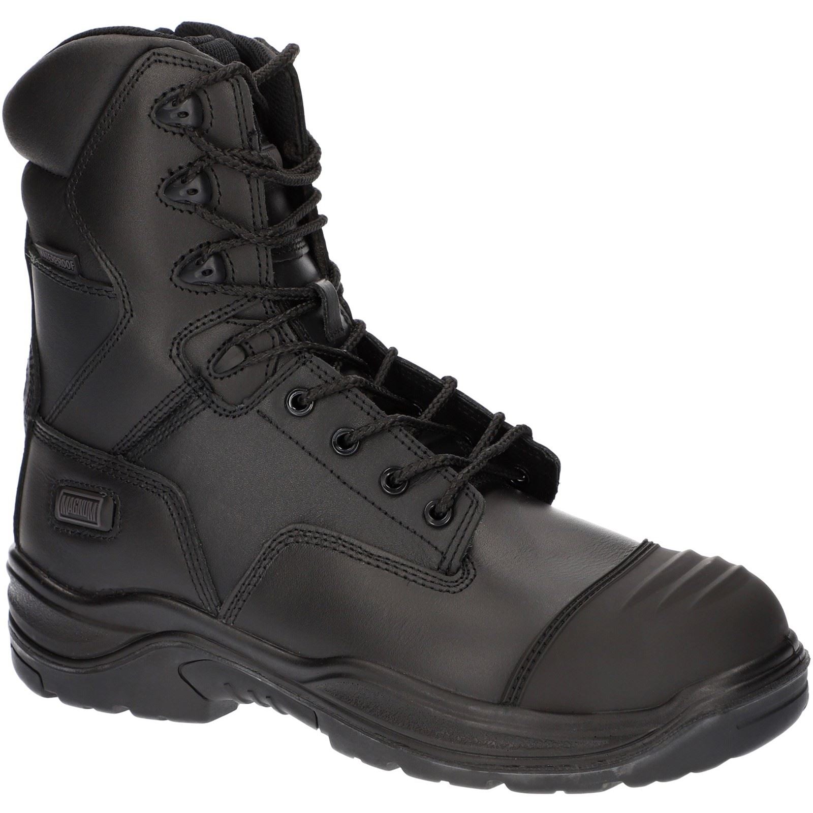 Magnum Men's Rigmaster 8.0 Side-Zip CT CP WP Uniform Safety Boot in Black