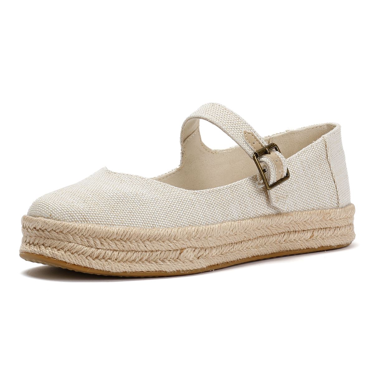 TOMS Carolina Mary Jane Textile Women's Natural Espadrilles
