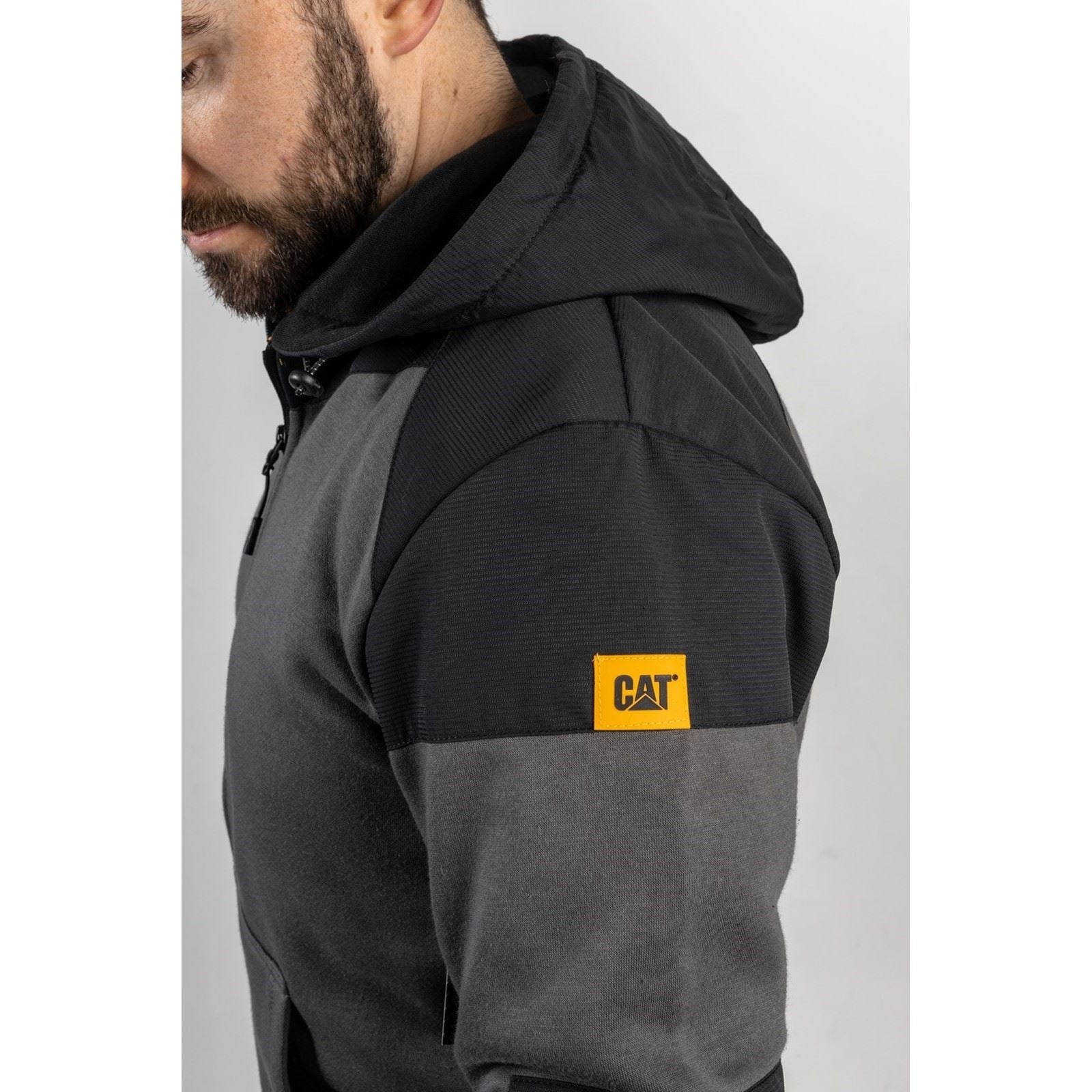 Caterpillar Men's Trade Sweatshirt in Dark Shadow-Black