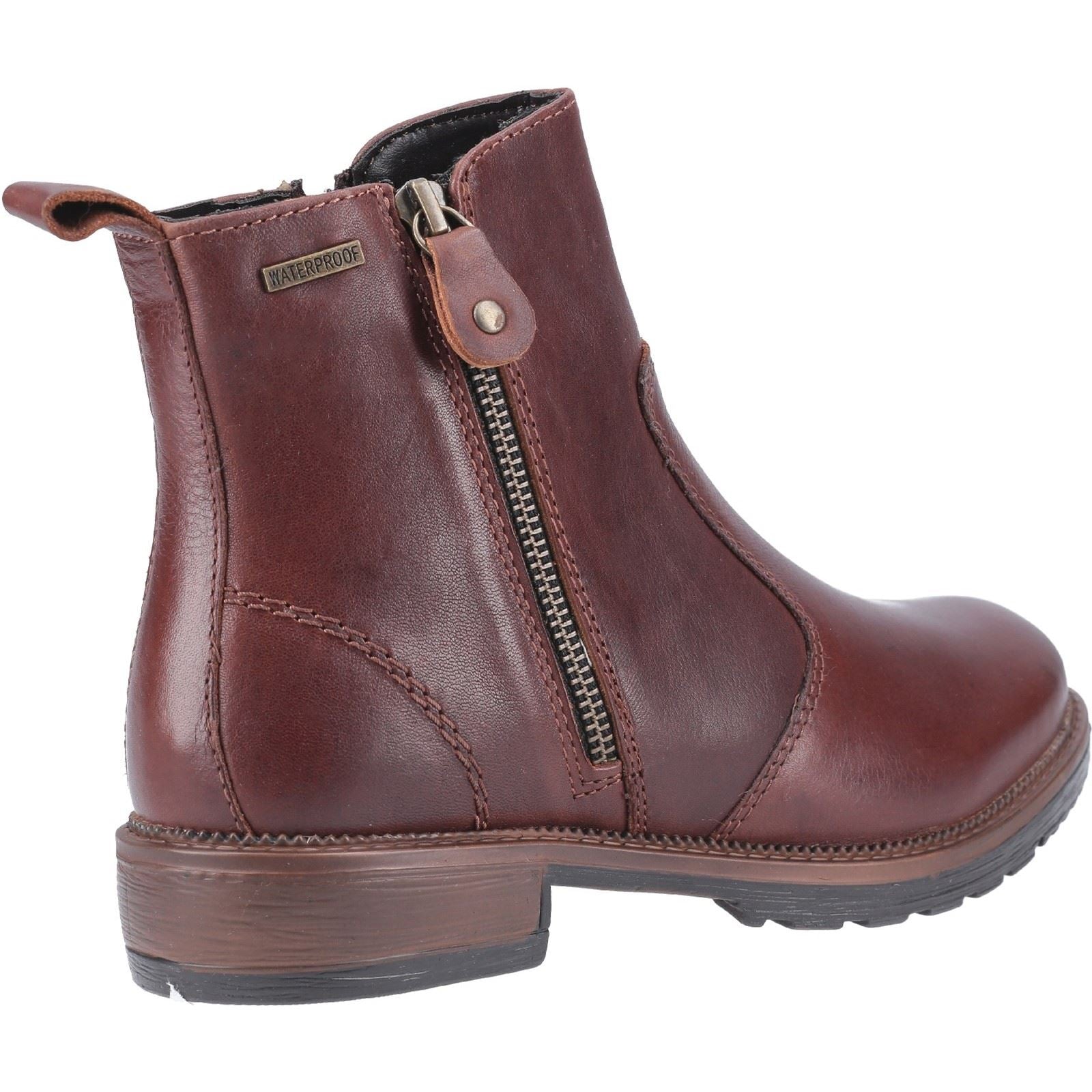 Cotswold Women's Ashwicke Zip Ankle Boot in Brown