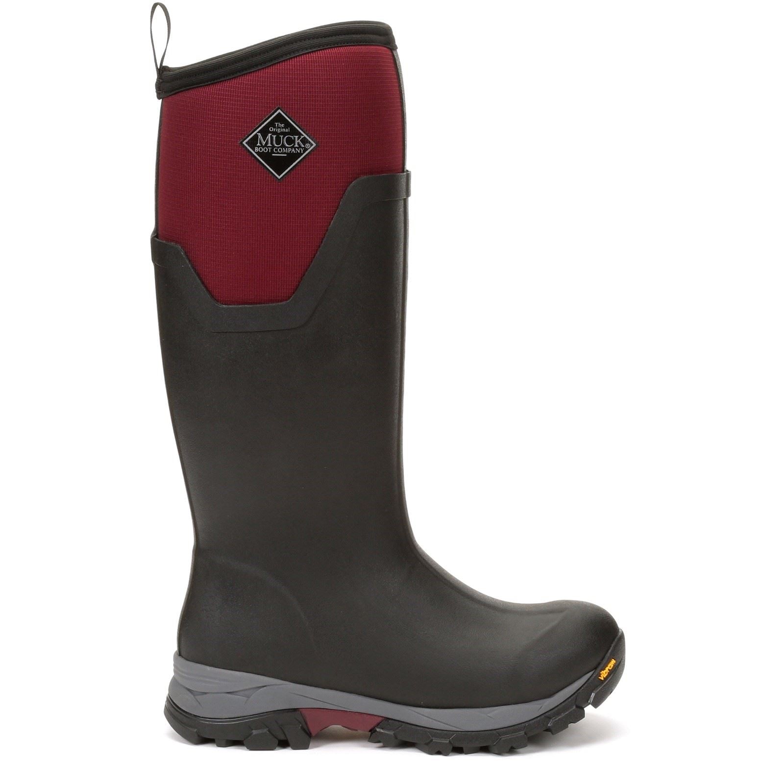 Muck Boots Women's Arctic Ice Tall Wellingtons in Black/Maroon