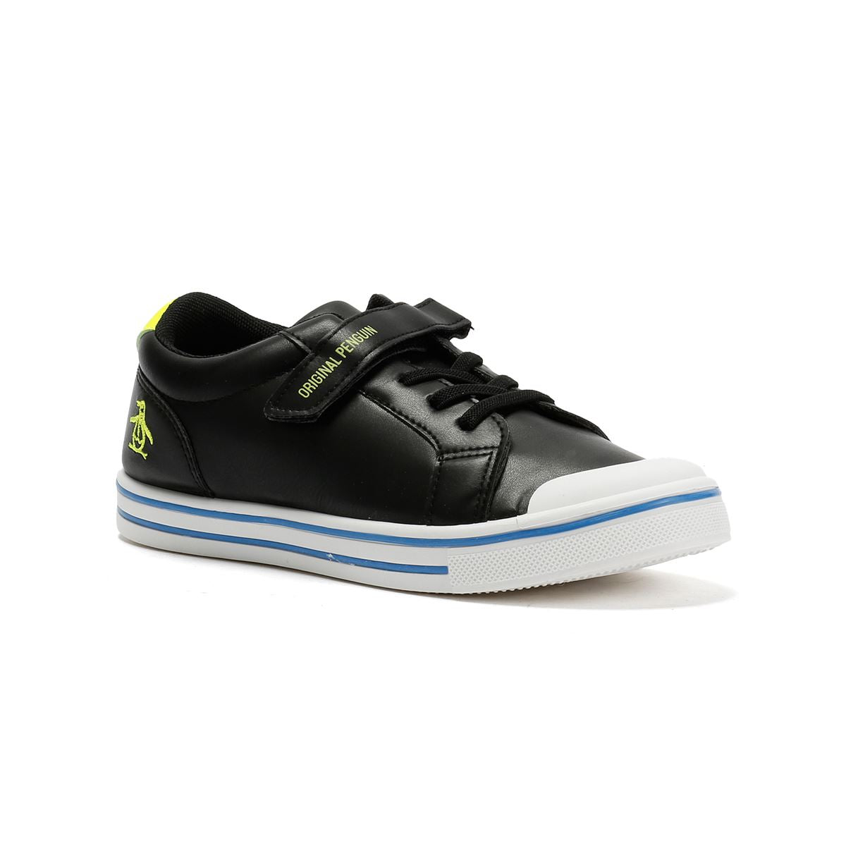 Penguin Junior Rainbow Black/Safety Yellow Trainers