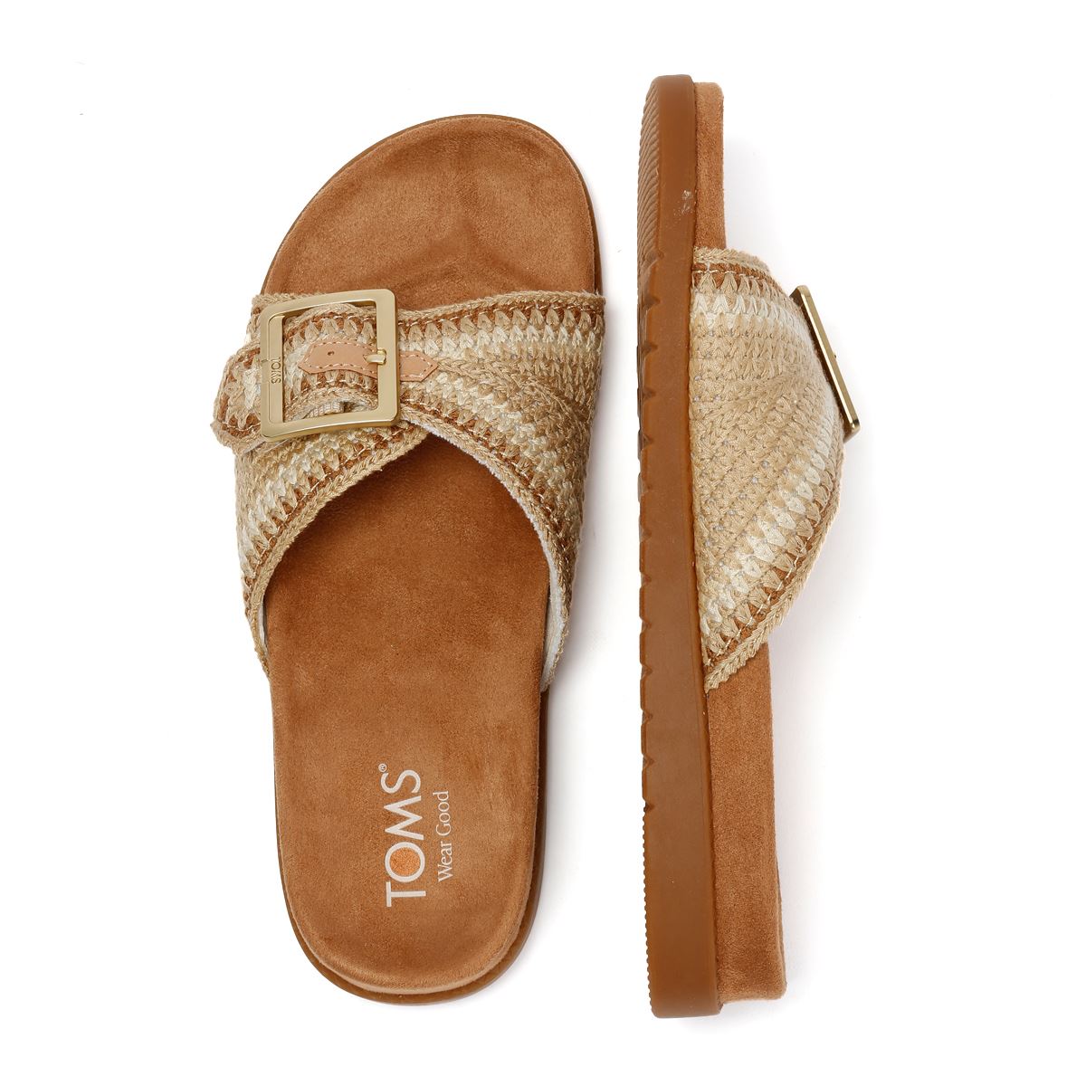 TOMS Marin Slide Textile Women's Dark Beige Sandals